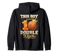 Questo Ragazzo è Ora Il decimo Compleanno di Double Digits Basketball Felpa con Cappuccio