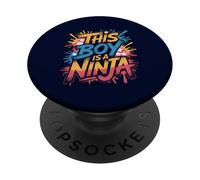 Questo ragazzo è un ninja, divertente festa di compleanno, Ninjas Warrior Kid PopSockets PopGrip Adesivo