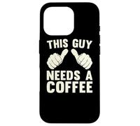 Questo ragazzo ha bisogno di un caffè Umorismo Divertente amante della caffeina Vintage Custodia per iPhone 16 Pro