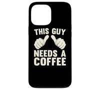 Questo ragazzo ha bisogno di un caffè Umorismo Divertente amante della caffeina Vintage Custodia per iPhone 13 Pro Max