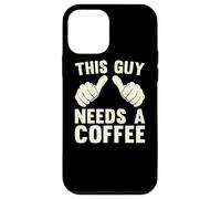 Questo ragazzo ha bisogno di un caffè Umorismo Divertente amante della caffeina Vintage Custodia per iPhone 12 mini