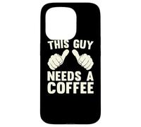 Questo ragazzo ha bisogno di un caffè Umorismo Divertente amante della caffeina Vintage Custodia per iPhone 15 Pro