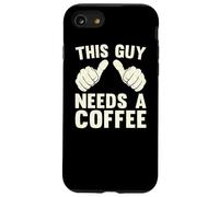 Questo ragazzo ha bisogno di un caffè Umorismo Divertente amante della caffeina Vintage Custodia per iPhone SE (2020) / 7 / 8