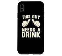Questo ragazzo ha bisogno di un drink Divertente Bere alcol Umorismo Vintage Custodia per iPhone XS Max