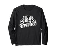 Questo ragazzo ha bisogno di un petto divertente barbecue citazione Maglia a Manica