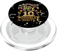 Questo ragazzo ora ha 10 cifre doppie, io sono 10 Birthday Shirt Boy PopSockets PopGrip per MagSafe