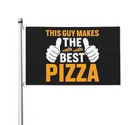 Questo ragazzo realizza le migliori bandiere per pizza per esterni, 3x5 piedi, in poliestere resistente, bifacciali, per decorazioni da giardino, per casa, cortile, festival, bandiere di benvenuto.