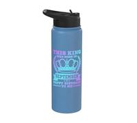 Questo re è nato a settembre Funny BD Men Boys Birthday Stainless Steel Insulated Water Bottle