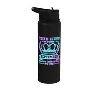Questo re è nato a settembre Funny BD Men Boys Birthday Stainless Steel Insulated Water Bottle