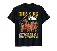 Questo re è Nato Il 01 Ottobre Buon Compleanno a Me Te Maglietta