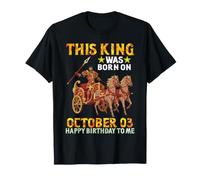 Questo re è Nato Il 03 Ottobre Buon Compleanno a Me Te Maglietta