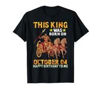Questo re è Nato Il 04 Ottobre Buon Compleanno a Me Te Maglietta