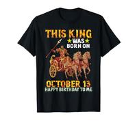 Questo re è Nato Il 13 Ottobre Buon Compleanno a Me Te Maglietta
