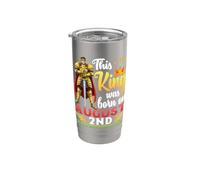 Questo re è nato il 2 agosto Buon compleanno a me e a te Bicchiere termico in acciaio inox doppia parete