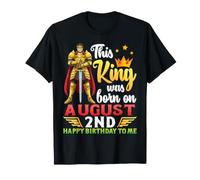 Questo re è Nato Il 2 Agosto Buon Compleanno a Me e a Te Maglietta