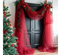 Questo rotolo di tulle trasparente bordeaux è disponibile in 3 lunghezze: 16m, 50m e 30m. È un articolo per decorazioni fai-da-te multifunzionale che offre varie dimensioni. Adatto per matrimoni, fest