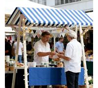 Questo scaffale Pieghevole per bancarella da Mercato con tettoia, Carrello Portatile per venditori ambulanti di Cibo da Esterno, espositore per mercati agricoli, Street Food, fiere ed Eventi
