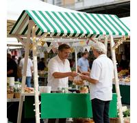 Questo scaffale Pieghevole per bancarella da Mercato con tettoia, Carrello Portatile per venditori ambulanti di Cibo da Esterno, espositore per mercati agricoli, Street Food, fiere ed Eventi