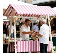 Questo scaffale Pieghevole per bancarella da Mercato con tettoia, Carrello Portatile per venditori ambulanti di Cibo da Esterno, espositore per mercati agricoli, Street Food, fiere ed Eventi