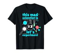 Questo scienziato pazzo è il 12 compleanno dodici 12 ° scienza bambini Maglietta