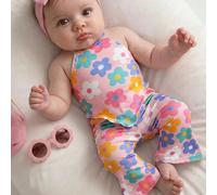 Questo set da 2 pezzi per bambina presenta un elegante e dolce top a canotta lavorato a maglia con motivo a cuori per il giorno di San Valentino e pantaloni a zampa. È adatto per feste di compleanno, 