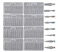 Questo set di 10 pezzi di punte per trapano confezionate singolarmente e avvolte in foglia include varie forme di punte per trapano per cuticole, adatte per rifinire le cuticole, rimuovere la pelle mo
