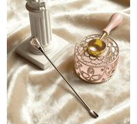 Questo set di accessori per la sigillatura con ceralacca include un fondiforme a forma di nido d'uccello color oro rosa, un cucchiaino rosa e un bastoncino per mescolare. È molto adatto per l'uso con 