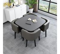 Questo Set di Tavolo e sedie da Pranzo in Legno per 4 Persone, mobili compatti per Cucina, Sala conferenze, Appartamento, Tavolo e sedie per trattative aziendali