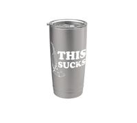 Questo succhia aspirapolvere gioco di parole retrò invecchiato design bianco Bicchiere termico in acciaio inox doppia parete