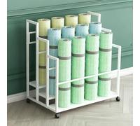Questo Supporto Mobile con Ruote per Rotoli di Tessuto, espositore Professionale per Tessuti, Pelle e Carta da Parati, 95x80 cm (37,4x31,5 Pollici), Colore Bianco, Offre Una Soluzione di STO