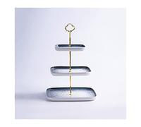Questo Supporto per Torte in Ceramica con Manico in Metallo e Vassoio Rimovibile è Perfetto per Cupcake, tè pomeridiano e dolcetti, Ideale per Feste ed Eventi.