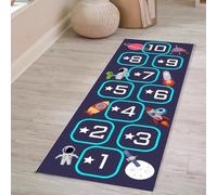 Questo tappeto Hopscotch è dotato di un tappetino antiscivolo e resistente, facile da pulire, perfetto per asili, asili, sale giochi e molto altro ancora.