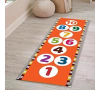 Questo tappeto Hopscotch è dotato di un tappetino antiscivolo e resistente, facile da pulire, perfetto per asili, asili, sale giochi e molto altro ancora.