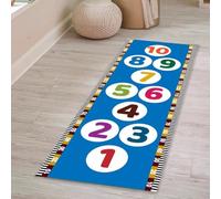 Questo tappeto Hopscotch è dotato di un tappetino antiscivolo e resistente, facile da pulire, perfetto per asili, asili, sale giochi e molto altro ancora.