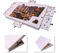 Questo Tavolo Puzzle Inclinabile è Dotato Di Supporto E Coperchio Regolabili, Un Pannello Puzzle In Feltro Leggero E Sei Cassetti Per Organizzare I Puzzle, Con Una Capienz A 1500 pieces [90*63*4.2cm]