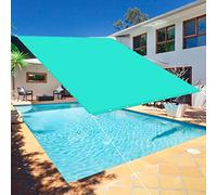 Questo Telo Parasole Rettangolare Impermeabile da 5,5 x 10 m con Protezione UV è Ideale per Giardino, Barca, Balcone, terrazza e Uso Esterno - Colore Azzurro Cielo.