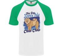 Questo Tipo Ama Il Suo Cane Chow Chow Maglietta Baseball Uomo S/S