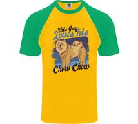 Questo Tipo Ama Il Suo Cane Chow Chow Maglietta Baseball Uomo S/S