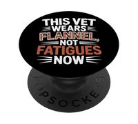 Questo veterinario indossa flanella non affatica ora Veterans Day PopSockets PopGrip Adesivo