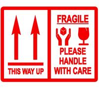 Questo Way Fino / Fragile per Favore Handle With Care - Confezionamento Adesivi