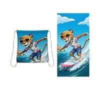 Questo zaino multifunzionale convertibile per telo mare è una borsa da spiaggia in microfibra extra large indossabile con una tasca interna con cerniera e un tappetino a prova di sabbia ad asciugatura