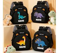 Questo zaino vintage personalizzato con stampa di dinosauro in miniatura è la scelta perfetta per la stagione del ritorno a scuola. Il design del pannello laterale e le cinghie regolabili lo rendono a