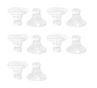 Quesuc 10 Pezzi Chiusure Per Orecchini Sostitutivo Ipoallergenico Per Orecchini Tappi Per Orecchie A Forma Di Perla In Silicone Per Orecchini/Pendenti Per Orecchie Trasparente