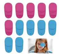 Quesuc 12 Pezzi Benda Occhio Cerotto Oculare Copriocchio Per Ambliopia Benda Monoculare Tessuto Per Ambliopia Strabismo Postoperatorio Cataratta Uomini Donne Blu Ross