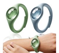 Quesuc 2 Pezzi Braccialetto Antizanzare Braccialetto Repellente Per Punture Di Insetti In Silicone Essenziale Per Le Vacanze - Gadget Da Campeggio, Viaggio Per Bambini E Adulti Blu E Verde