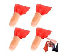 Quesuc 4 Accessori Magici Per Il Pollice, Trucco Di Magia, Accessorio Di Magia E 4 Fazzoletti Rossi, Adatti A Tutti, Per La Festa Degli Articoli Di Magia.