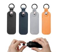 Quesuc 4 Pezzi Custodia In Pelle Per Usb Protettiva Con Portachiavi Per Studenti, Insegnanti E Impiegati Nero Grigio Giallo Blu Scuro 11X4 C