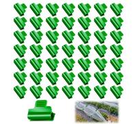Quesuc 50 Pezzi Morsetti Per Serra, Clip Per Piante, Clip Per Serra, Antiscivolo Clip Per Pellicola Per Serra Clip Per Cerchio A Tunnel Per Copertura Di File Di Film Rete Tunnel Hoop, Verde
