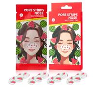 Quesuc 6 Pezzi Strips Elimina Punti Neri Cerotti Per Il Naso All'Anguria Confezione Singola Pulizia Profonda, Igienico E Pratico Per Tutti I Tipi Di Pelle, Donne E Uomini Rosso