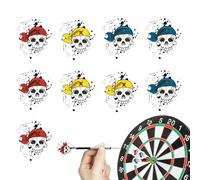 Quesuc 9 Pezzi Ali Per Freccette Alette Per Freccette Accessorio Giocattolo Accessorio Standard Per Freccette Ali Teschio Plastica Per Freccette A Punte Morbide E Acciaio Bianco 4.4X3.6C